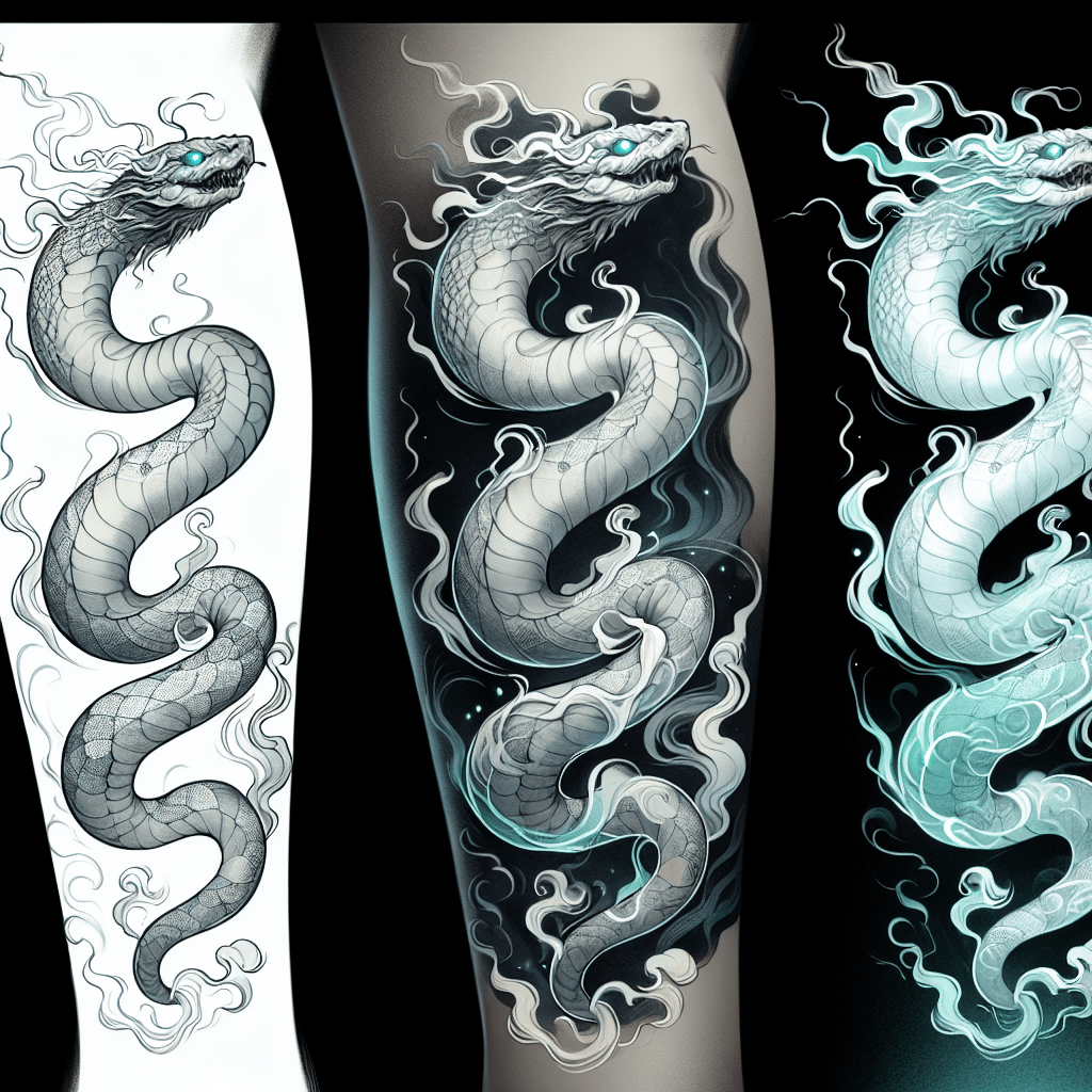 Ghostly Serpent Tattoo