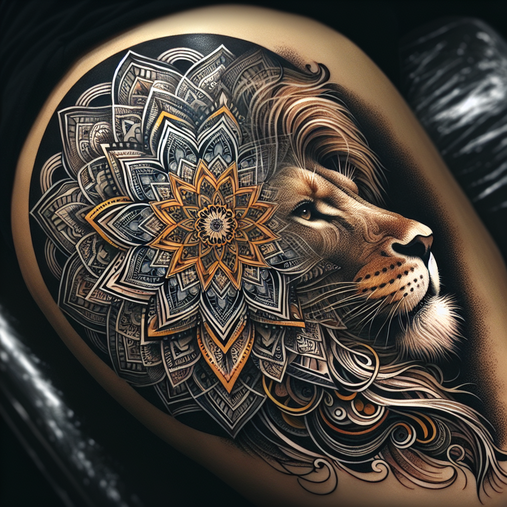 Lion Mane Mandala Tattoo