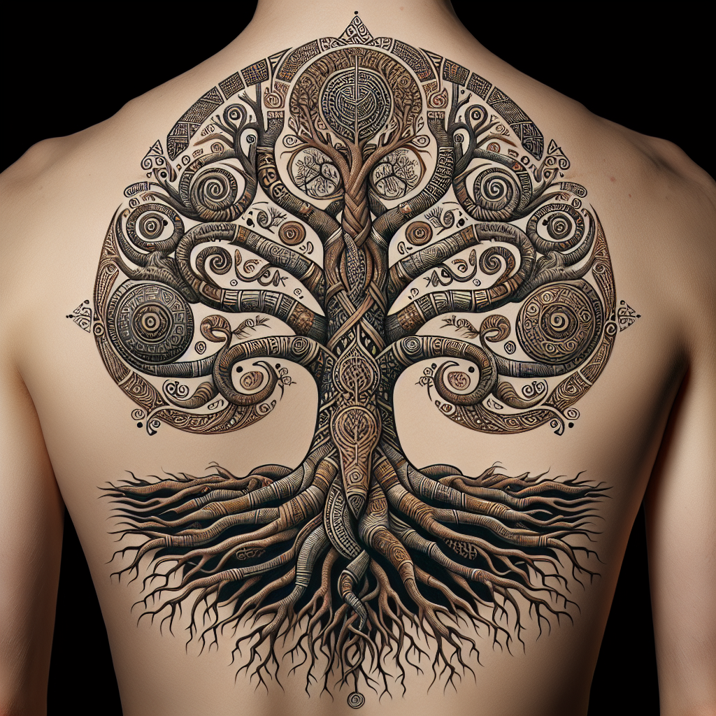 Ancient Tree of Life Family Tattoo