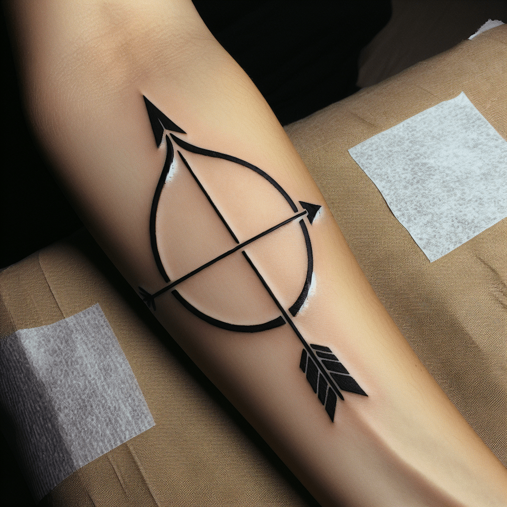 Artemis Arrow Forearm Tattoo