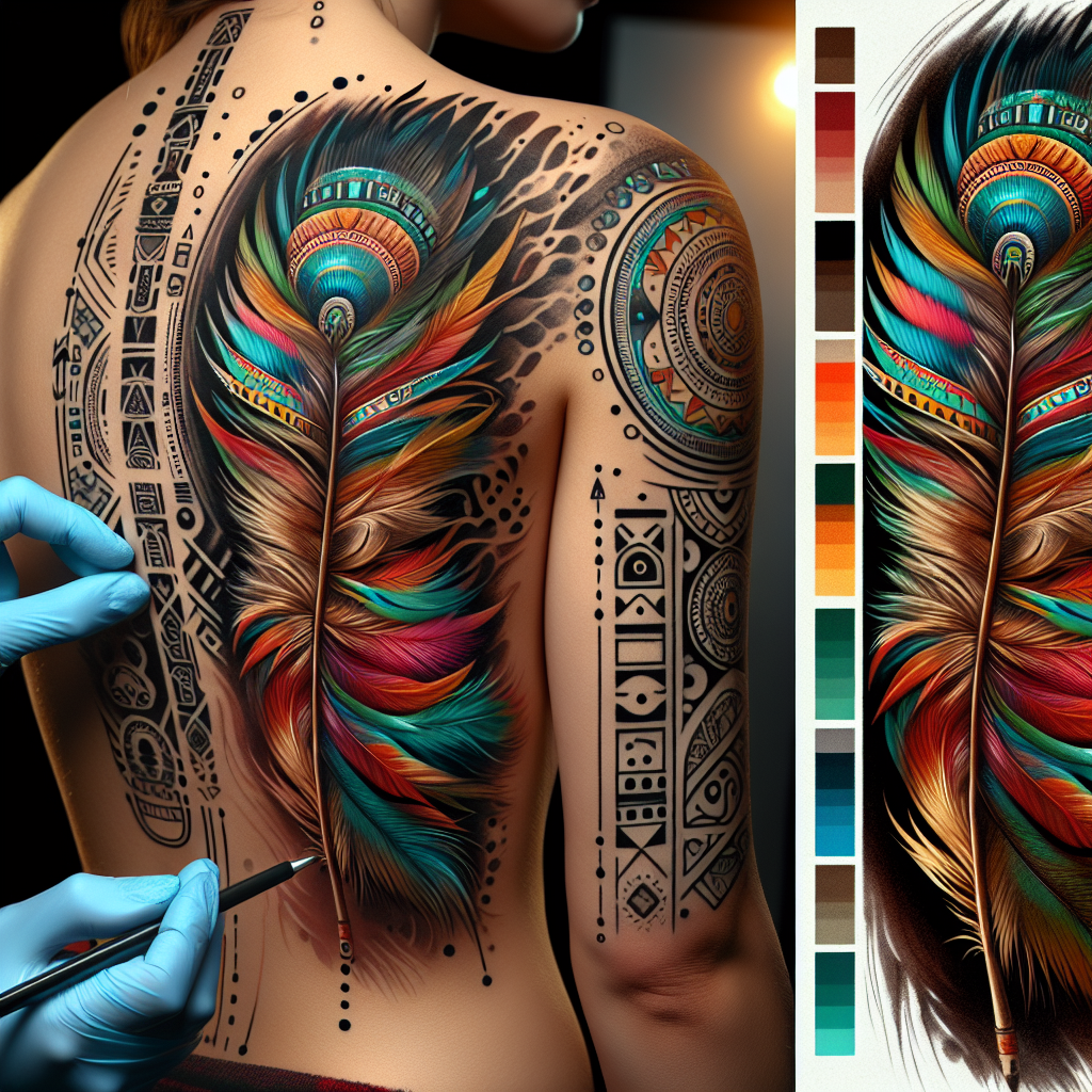 Aztec Feather Tattoo