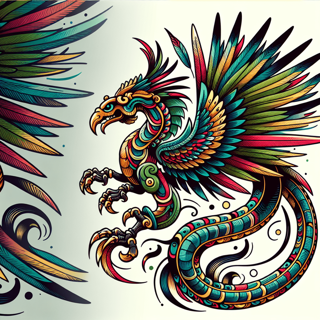 Quetzalcoatl Aztec Serpent Tattoo