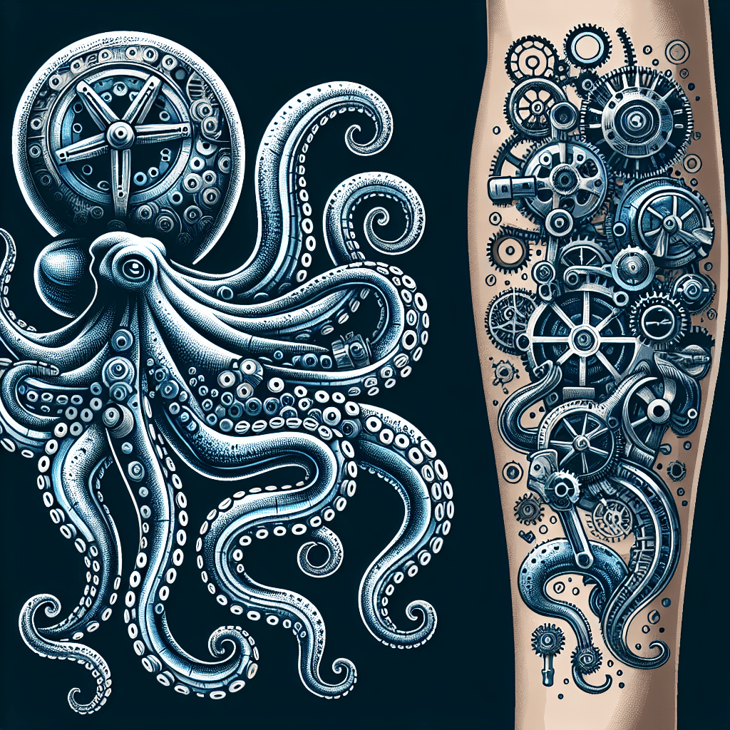 Biomechanical Octopus Tattoo