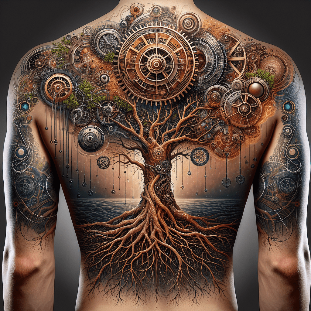 Biomechanical Tree of Life Tattoo