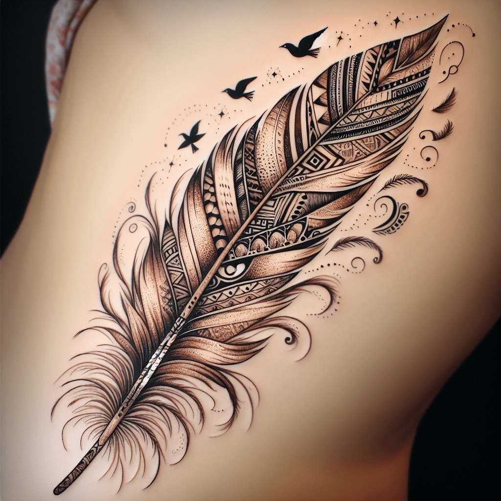 Blessed Feather Tattoo