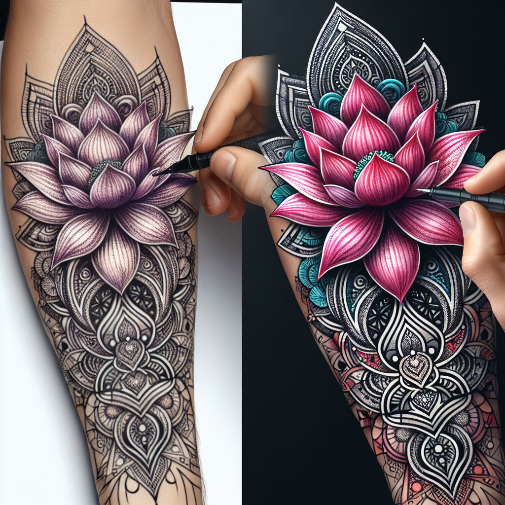 Blessed Lotus Mandala Tattoo