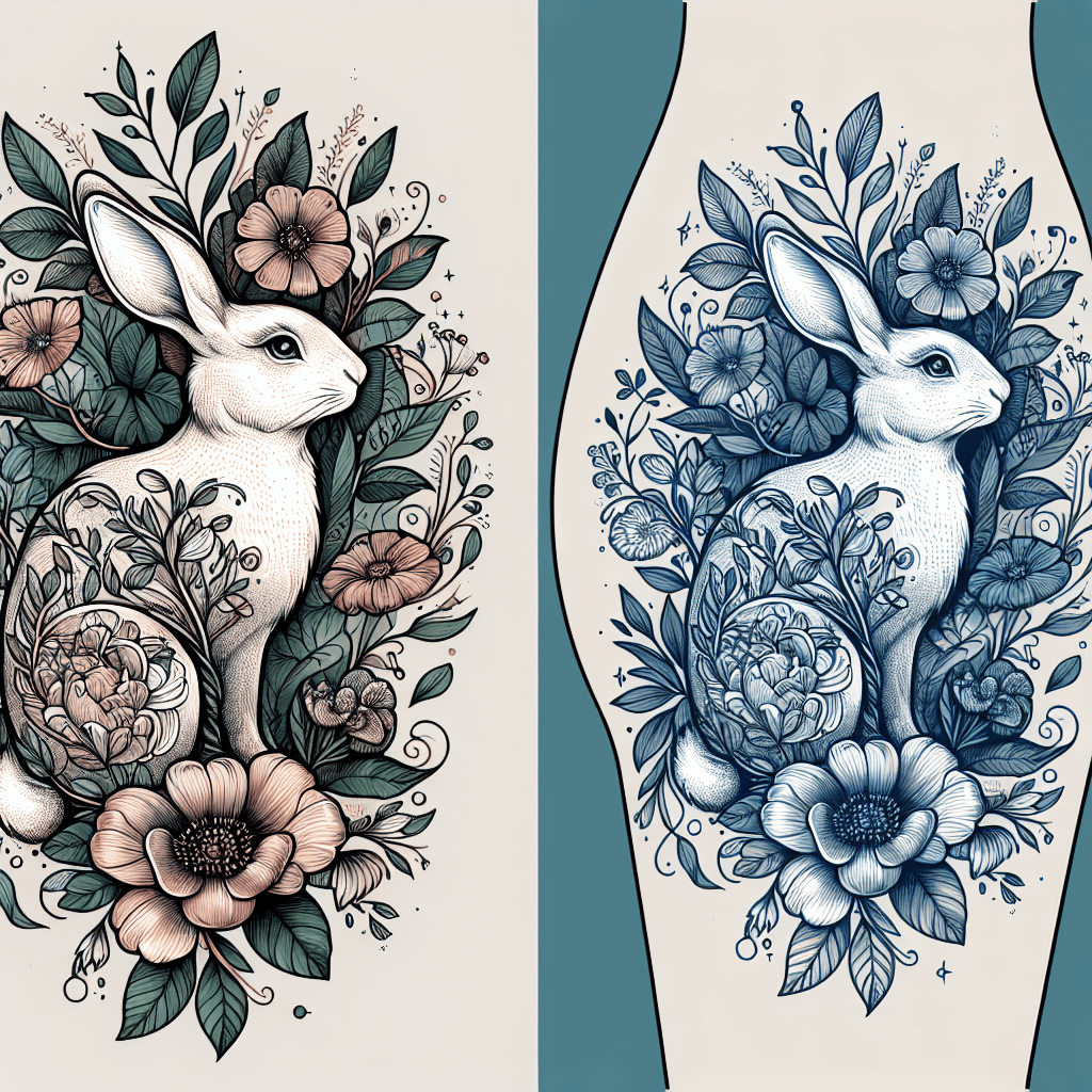 Botanical Rabbit Wonderland Tattoo