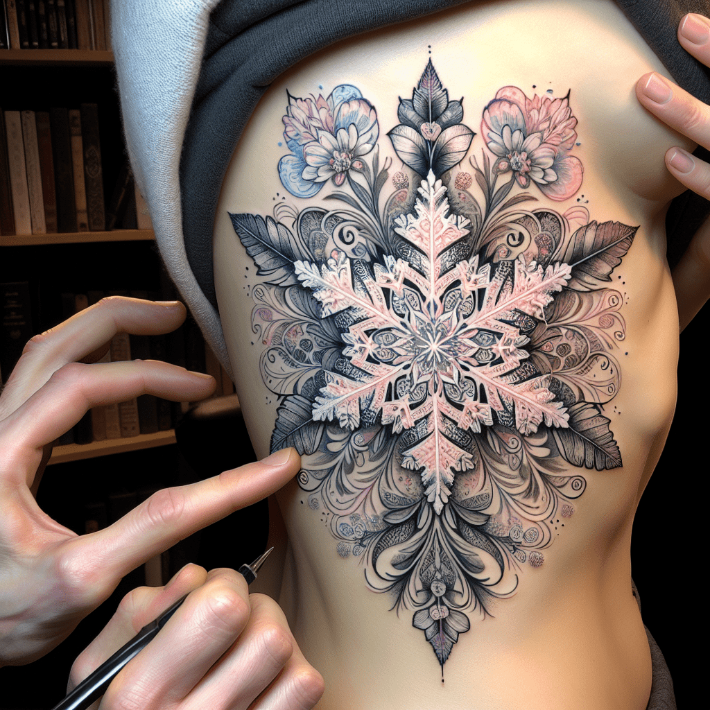 Botanical Snowflake Tattoo