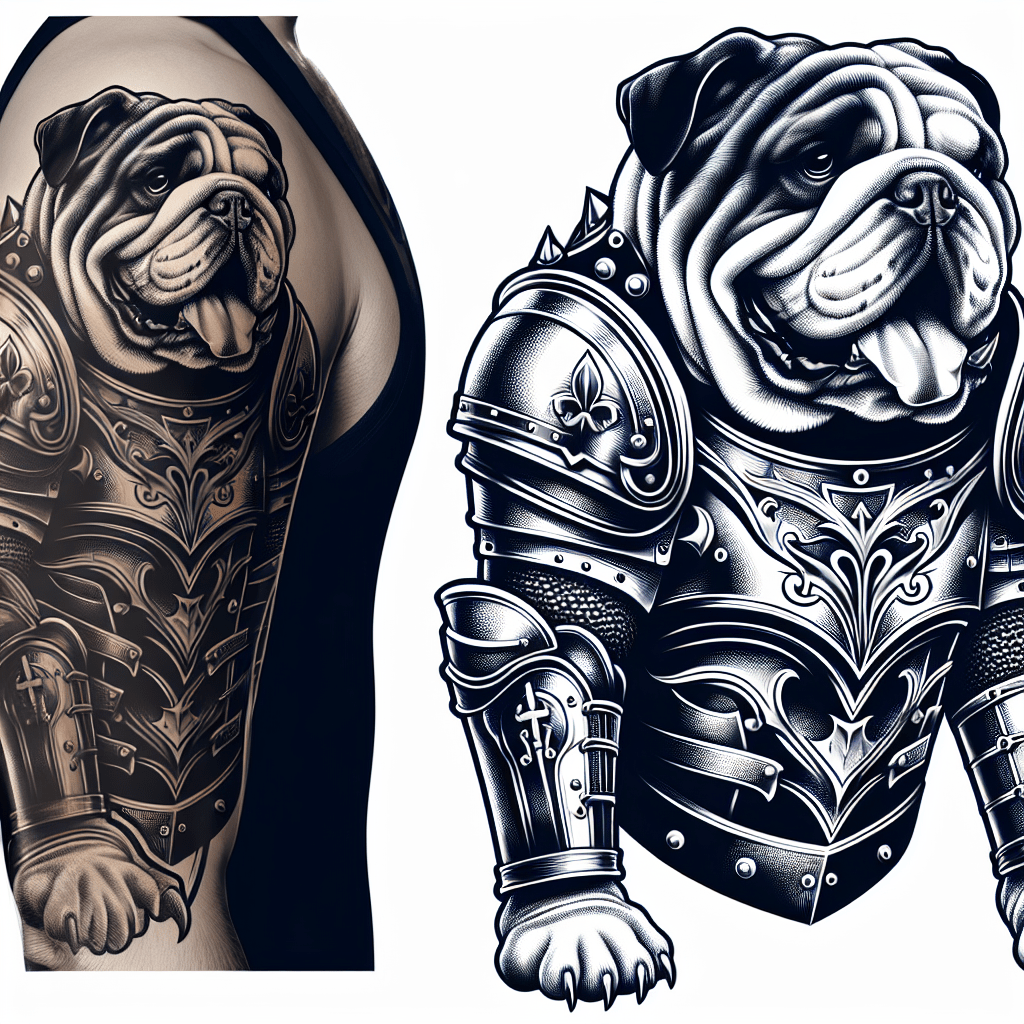 Bulldog in Armor Tattoo