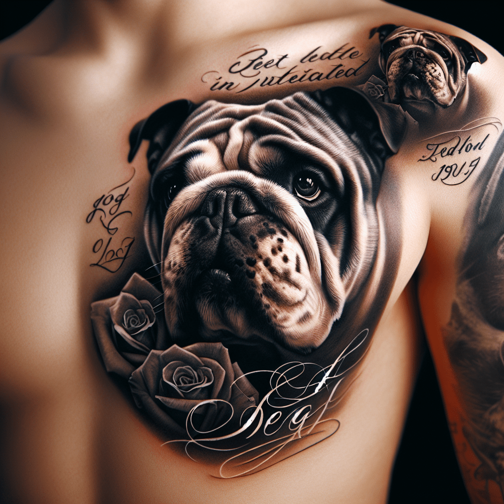 Bulldog Memorial Tattoo