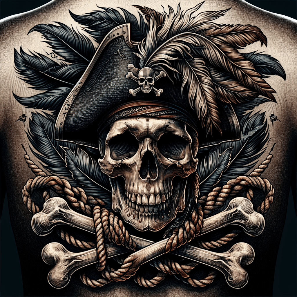 Captain Morgan Skull and Crossbones Tattoo