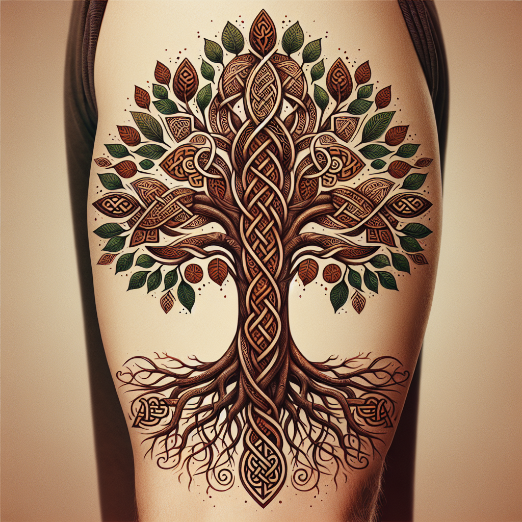 Celtic Knot Family Tree Tattoo