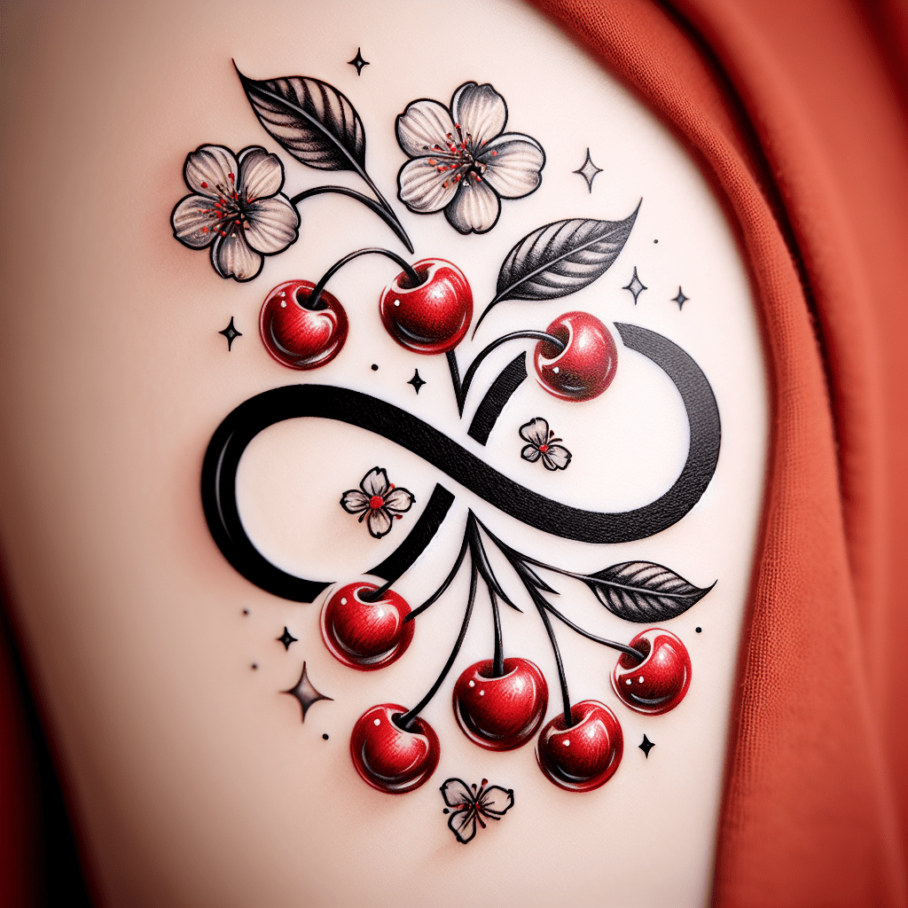 Cherry Infinity Symbol Tattoo