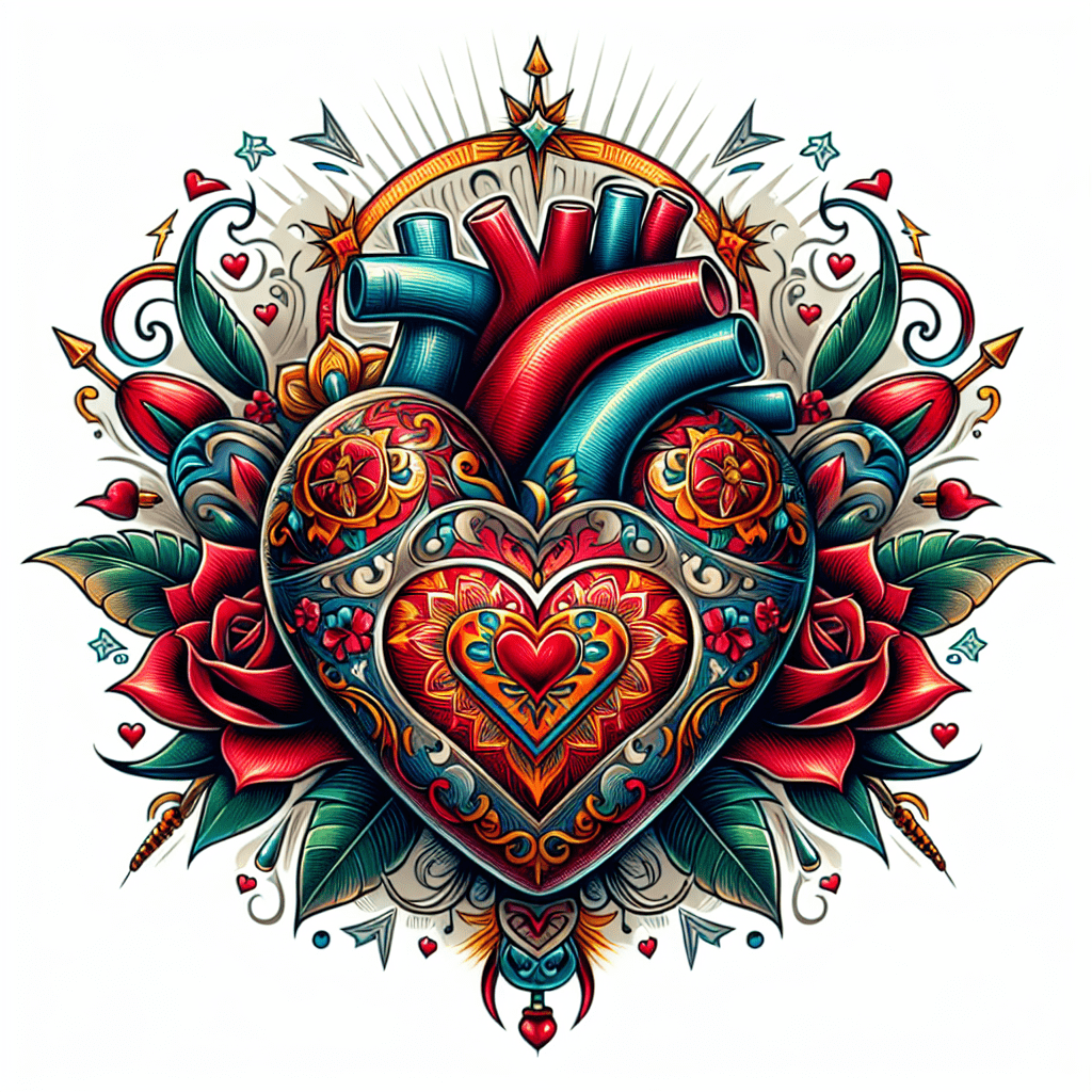 Chicano Sacred Heart Tattoo