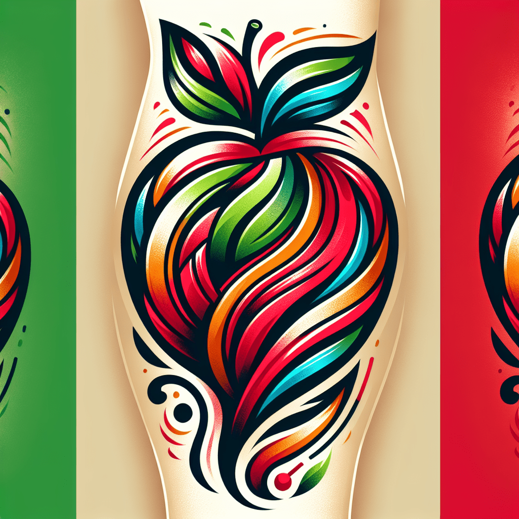 Colorful Apple Abstract Tattoo