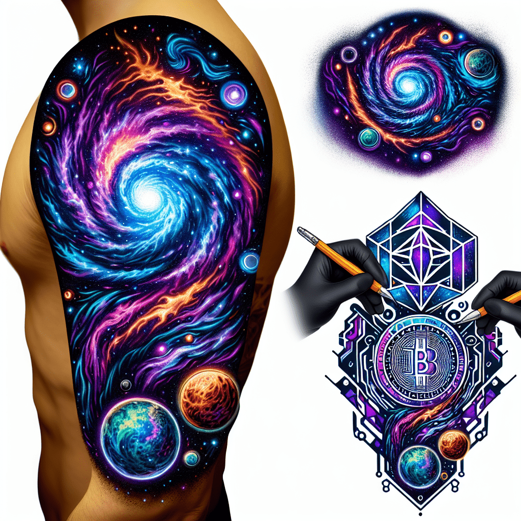 Cosmic NFT Galaxy Tattoo