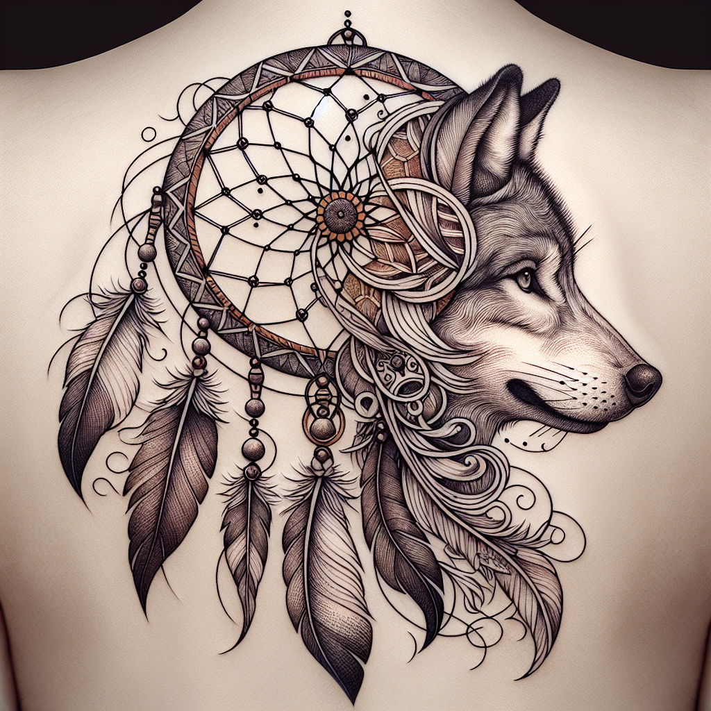 Dreamcatcher Wolf Tattoo