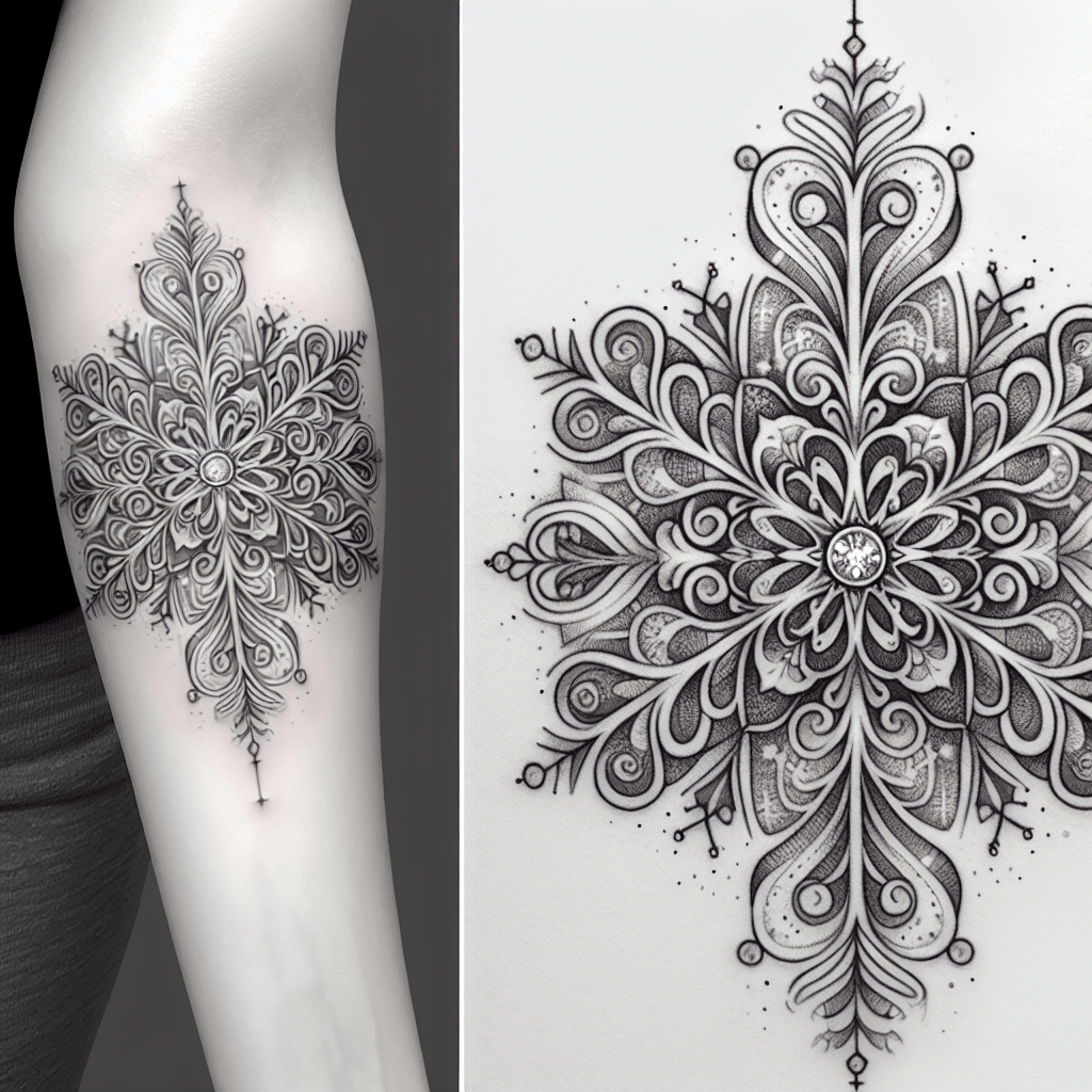 Elegant Snowflake Tattoo