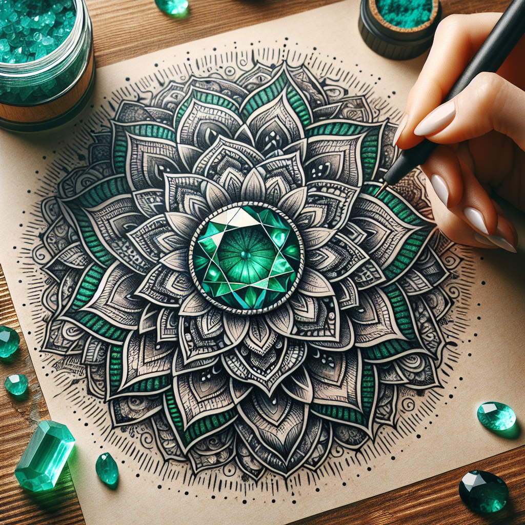 Emerald Serenity Mandala Tattoo