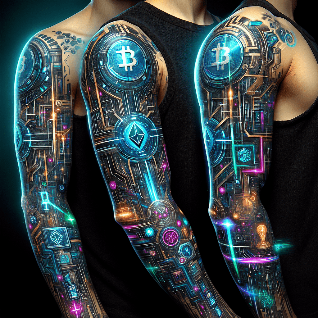 Futuristic NFT Tech Sleeve Tattoo