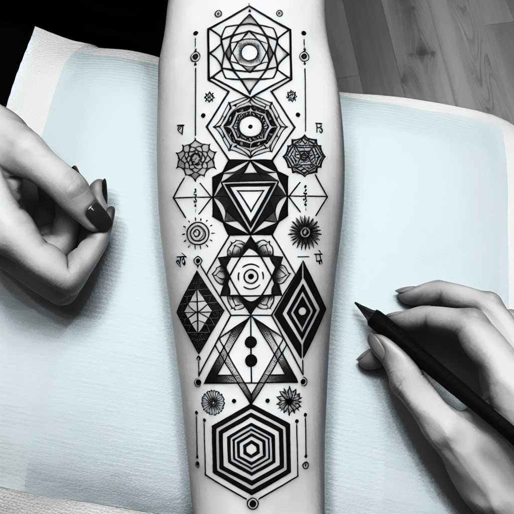 Geometric Chakra Tattoo