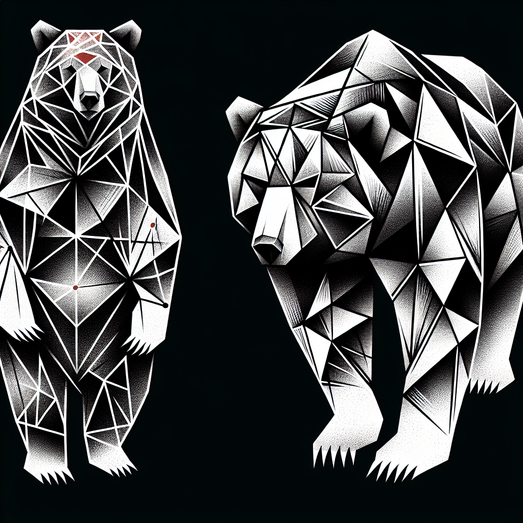 Geometric Bear Tattoo Design