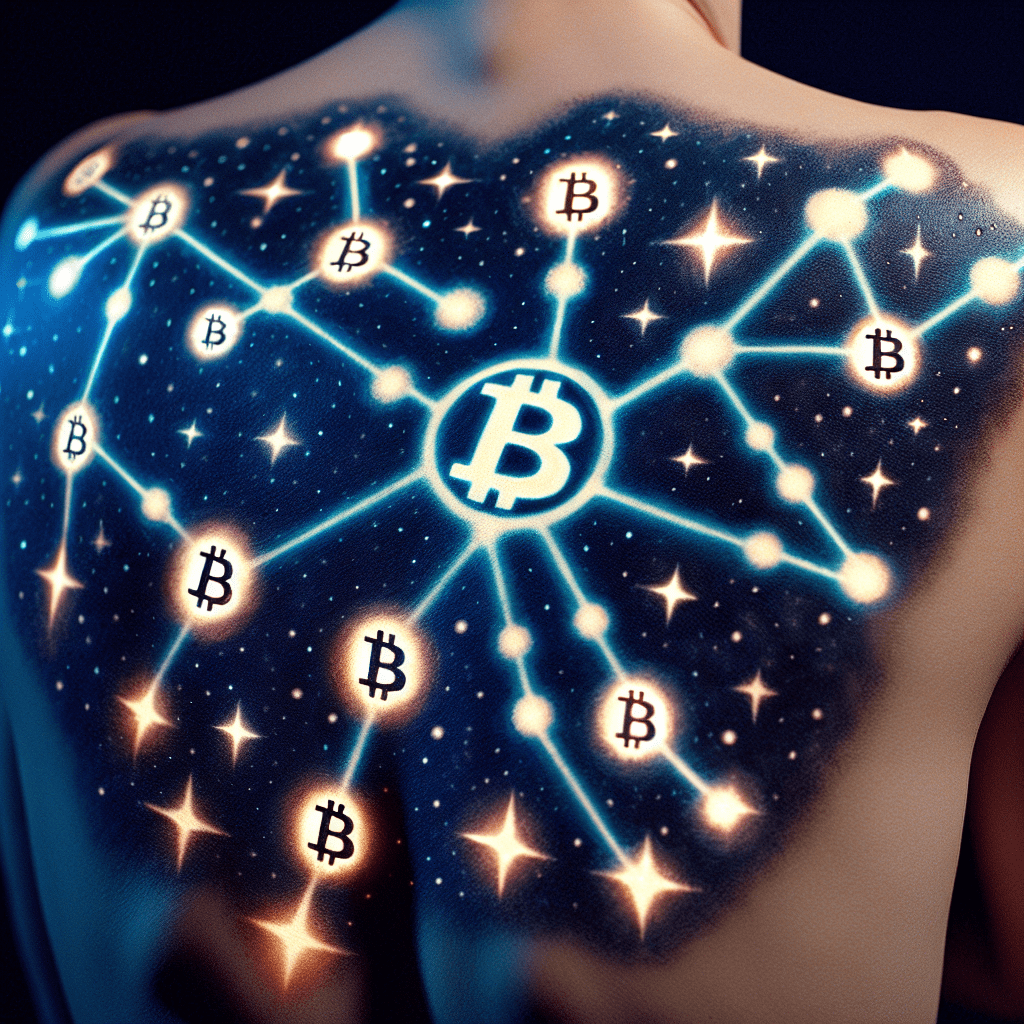 Glow-in-the-Dark Bitcoin Constellation Tattoo