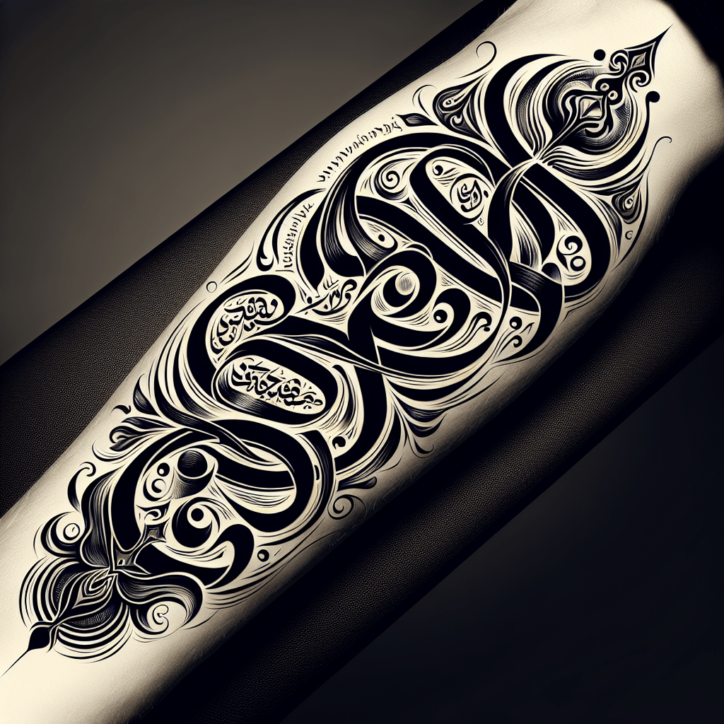 Graceful Saint Calligraphy Tattoo