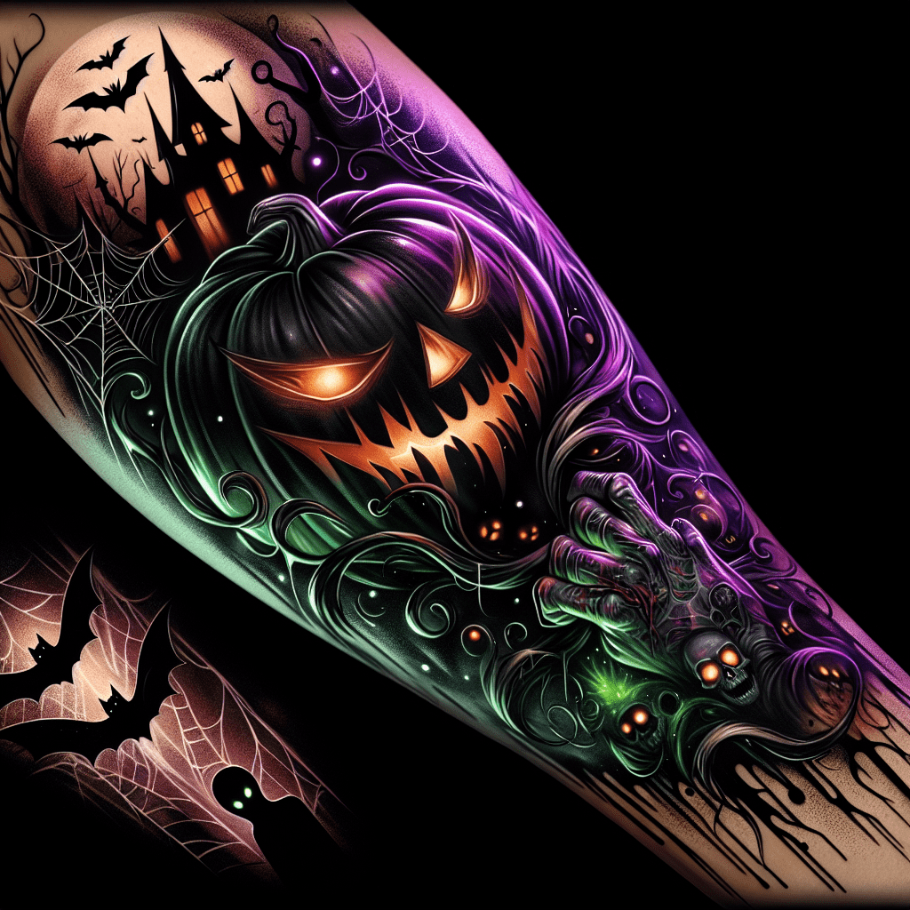 Haunted Pumpkin Tattoo