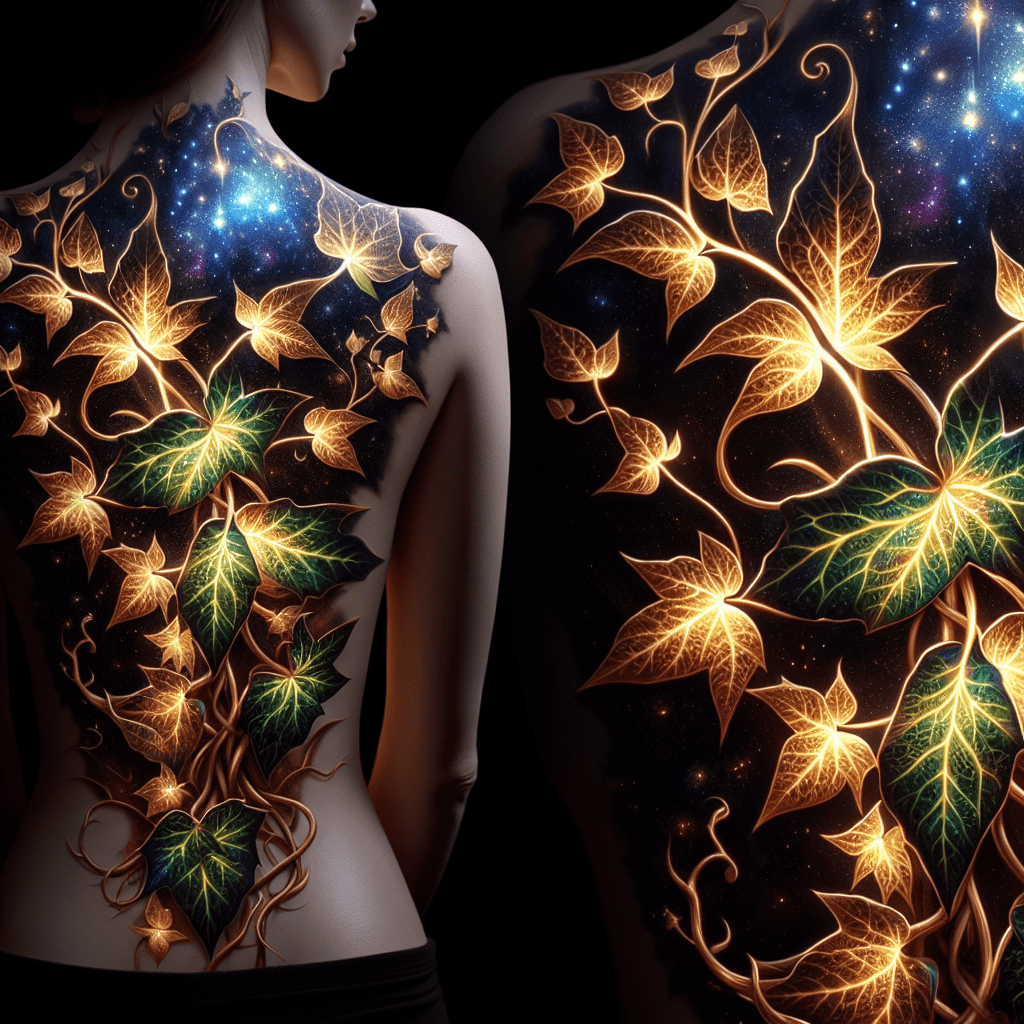 illuminated ivy tattoo