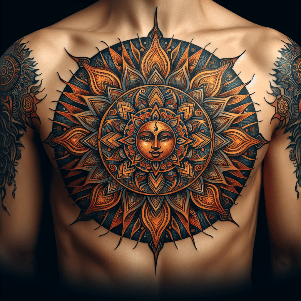 Indian Sun Mandala Tattoo