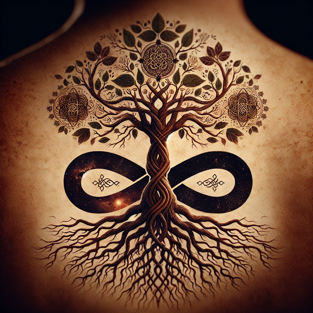 Infinite Roots Family Tree Tattoo