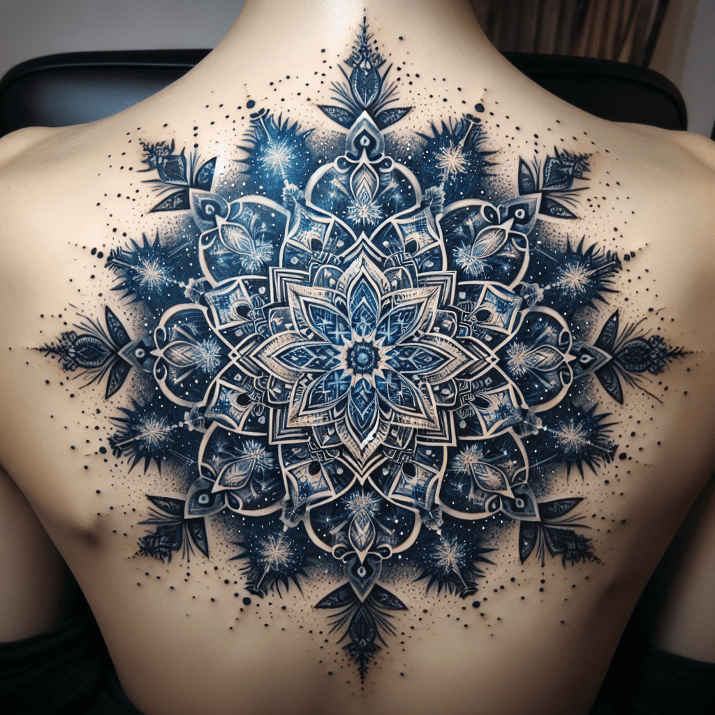 Intricate Mandala Snowflake Tattoo