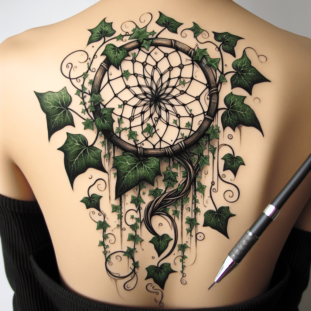 Ivy Dreamcatcher Tattoo