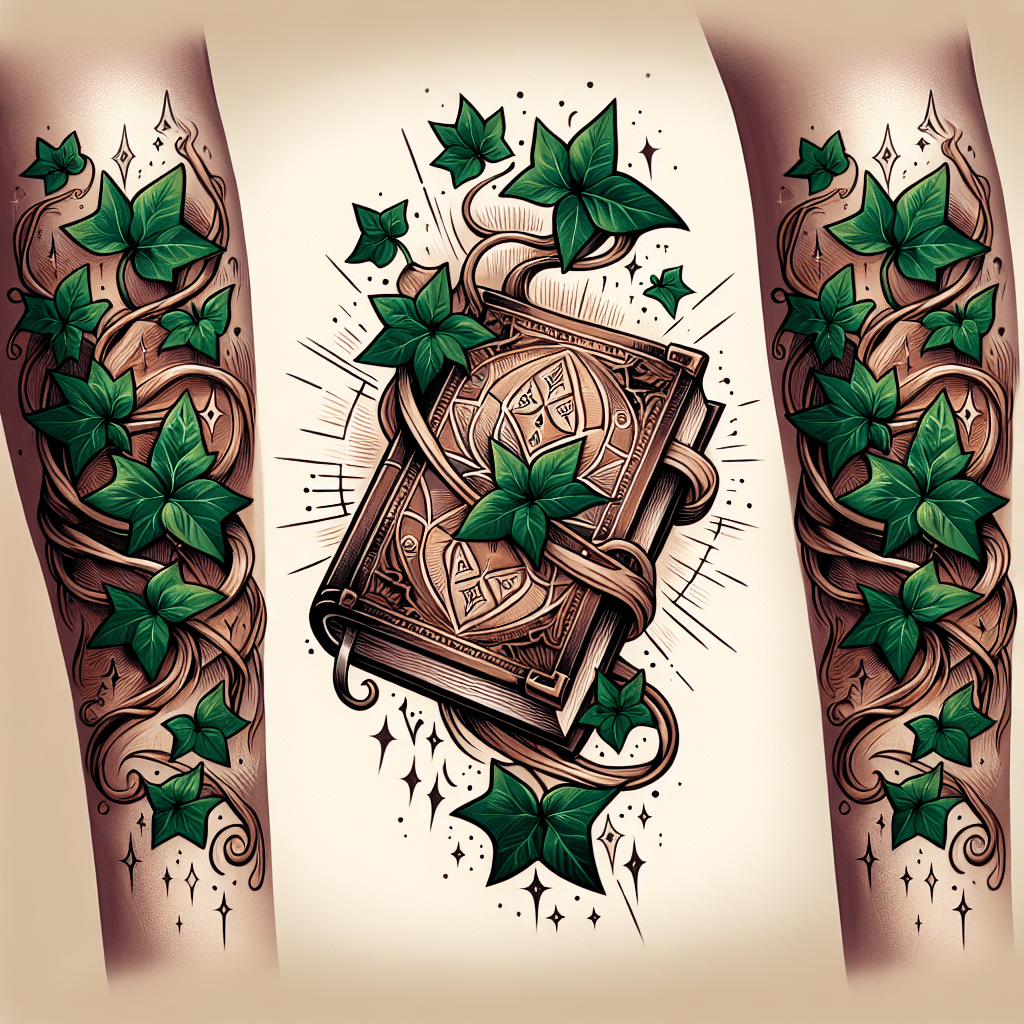 Ivy Spellbook Tattoo