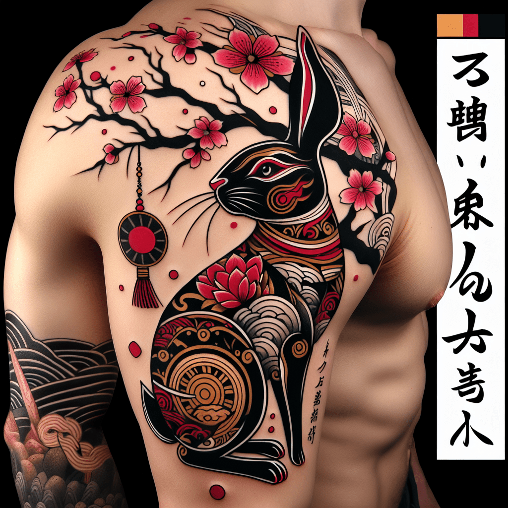 Japanese Lucky Rabbit Tattoo