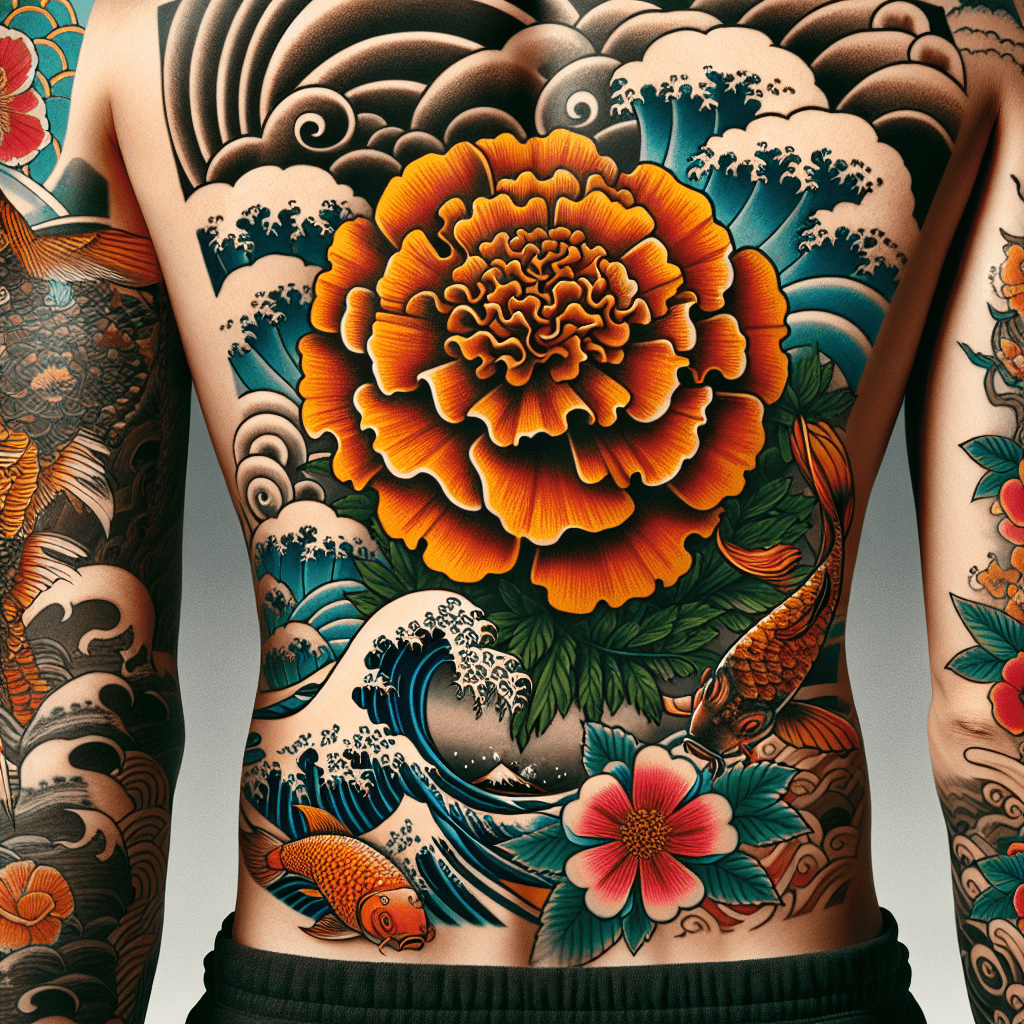 Japanese Marigold Tattoo