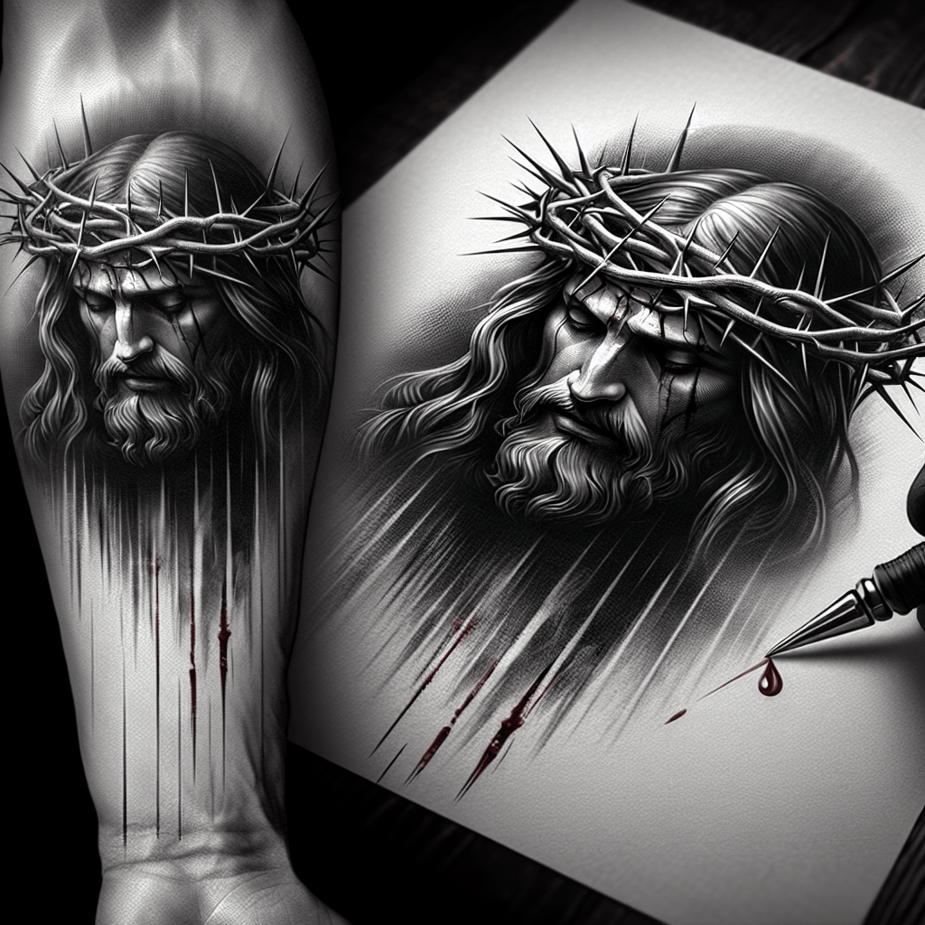 Jesus Crown of Thorns Tattoo