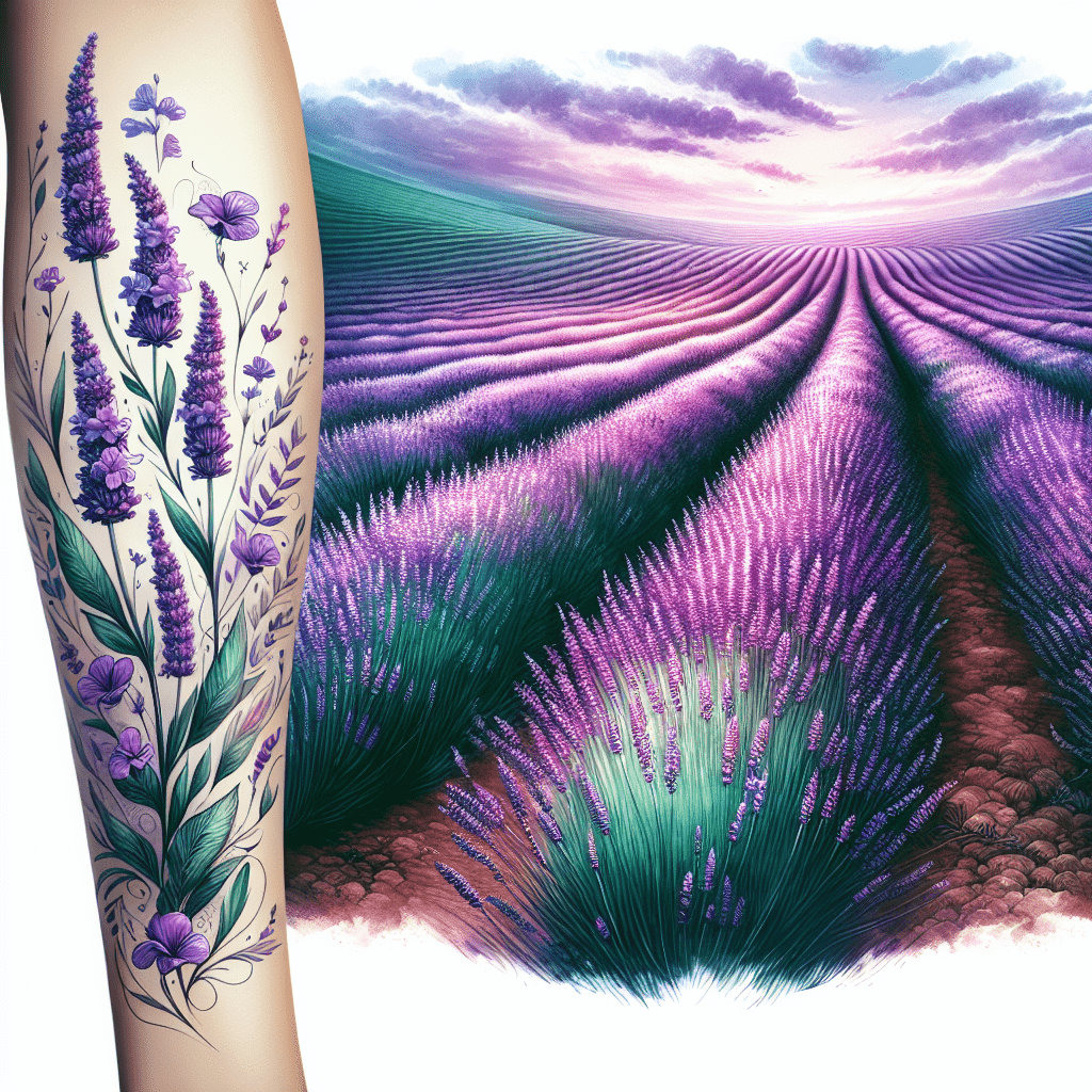 Lavender Fields Tattoo Idea