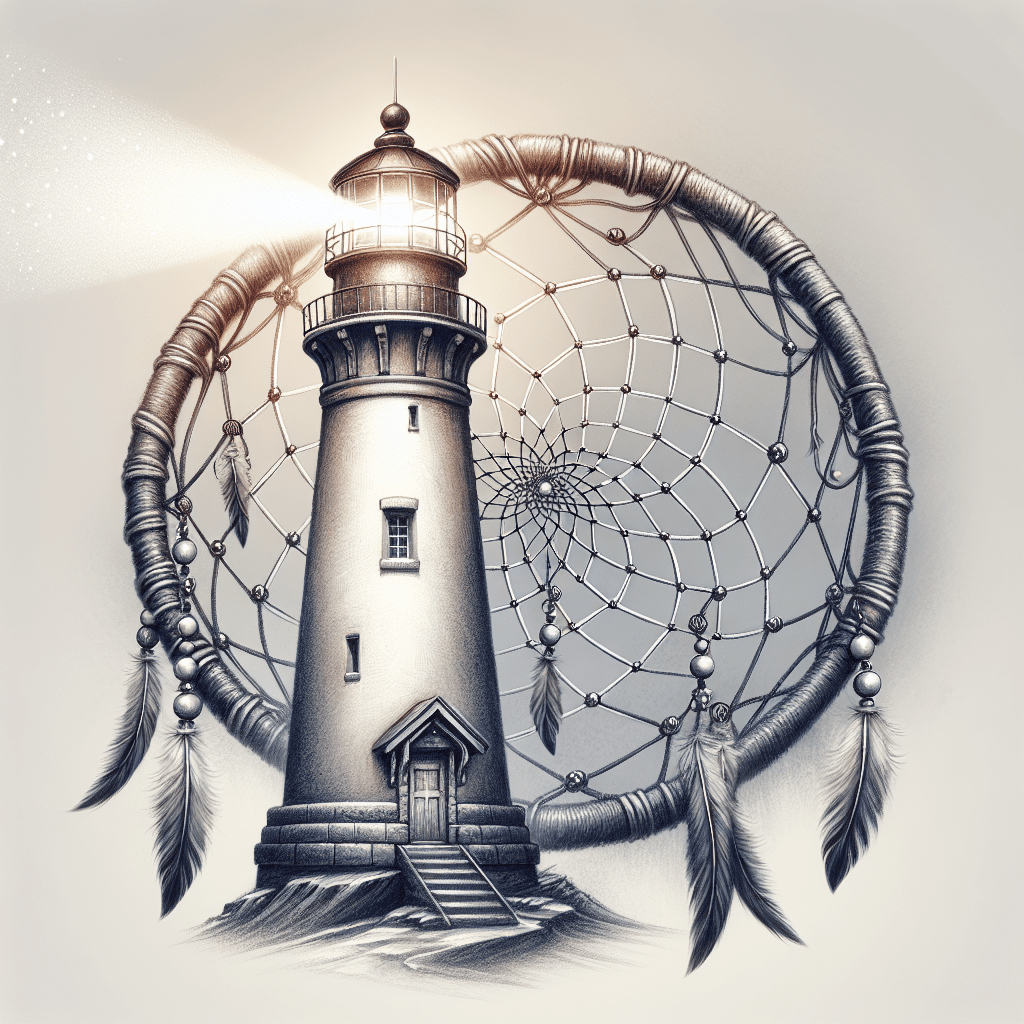 Lighthouse Dreamcatcher Tattoo