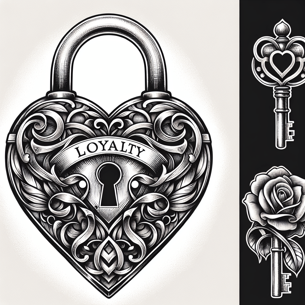 Loyalty Heart Lock Tattoo