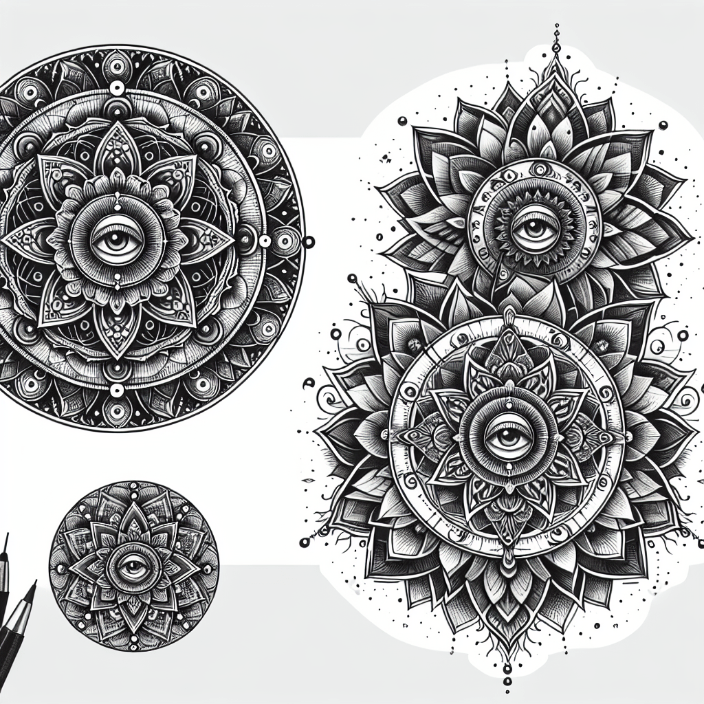 Mandala Third Eye Tattoo