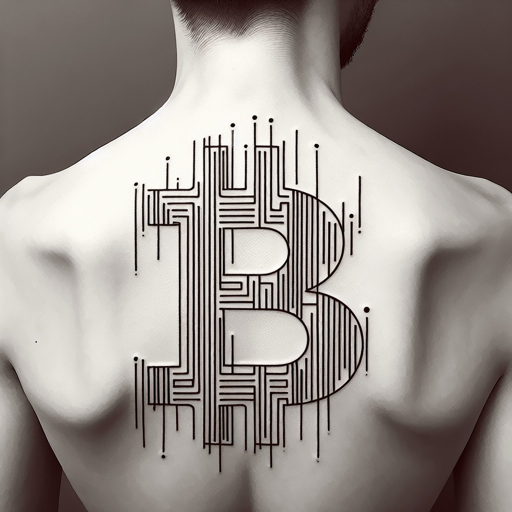 Minimalist Bitcoin Barcode Tattoo