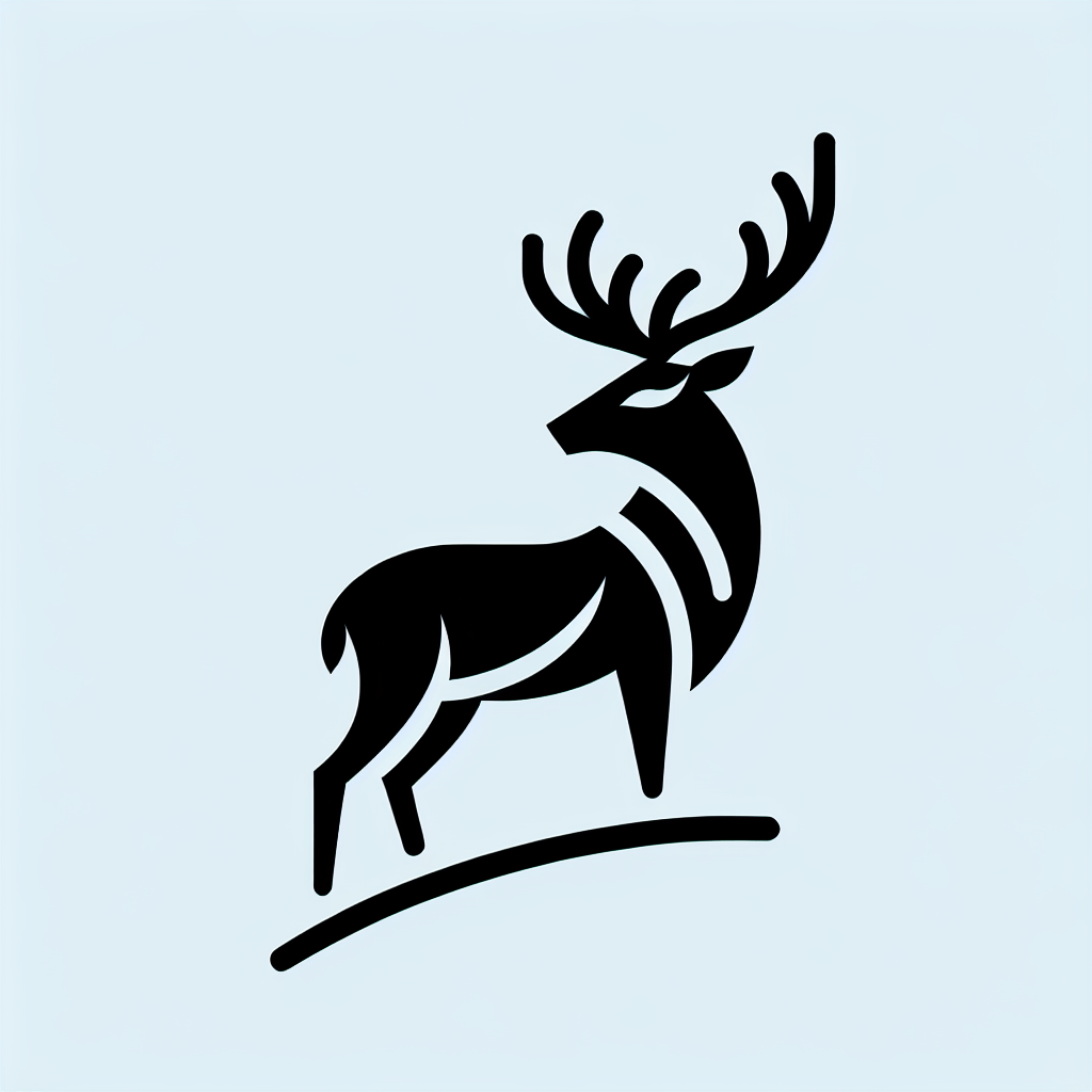 Minimalist Deer Silhouette Tattoo