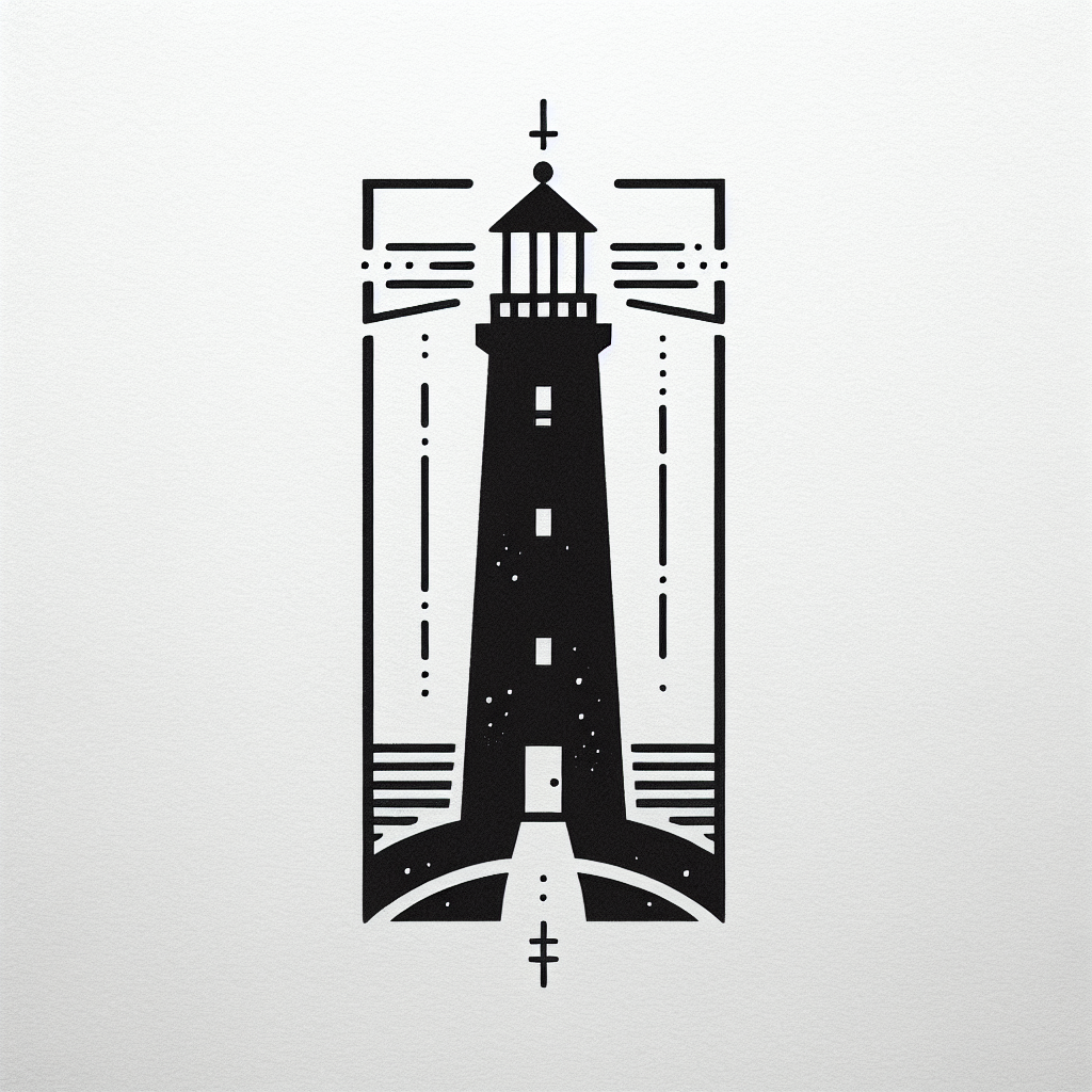 Minimalist Lighthouse Tattoo