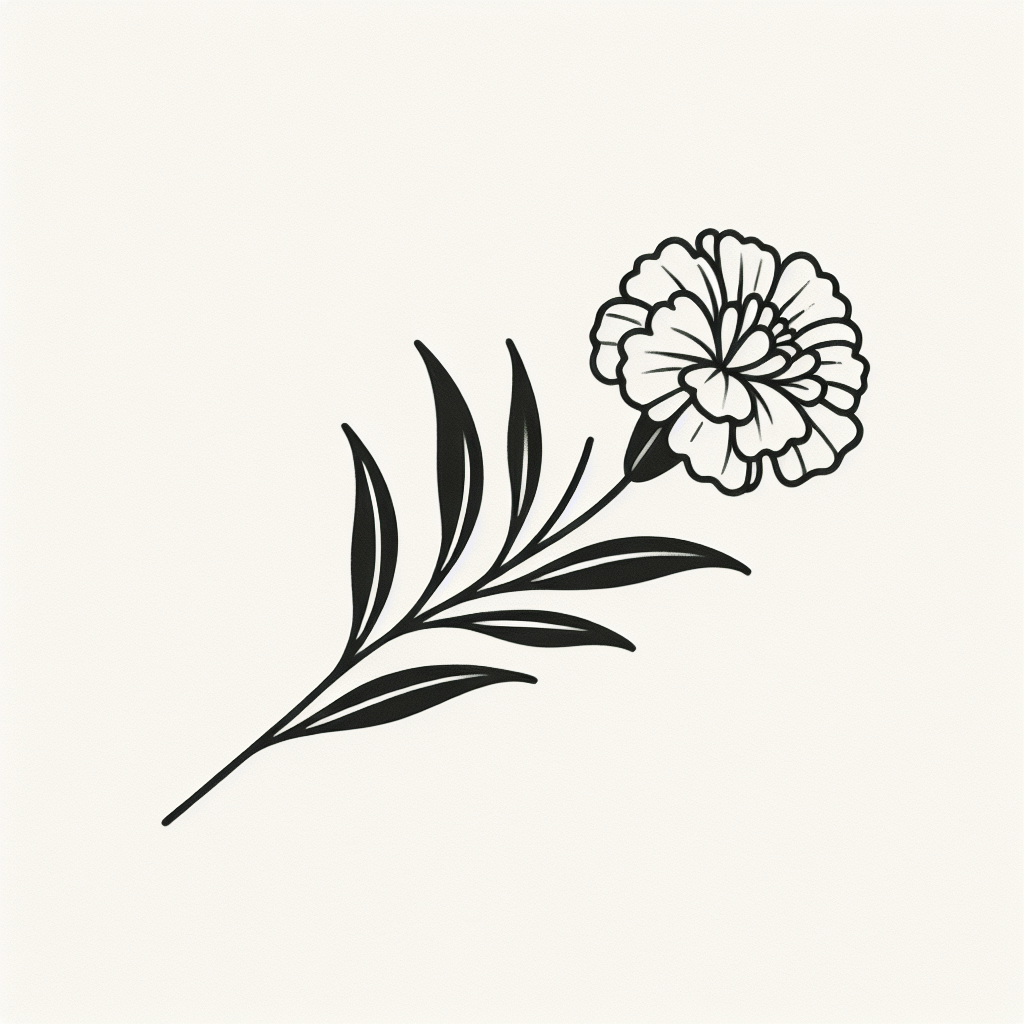 Minimalist Marigold Tattoo