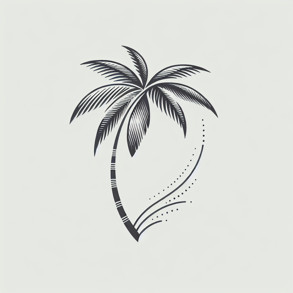 Minimalist Palm Tree Tattoo