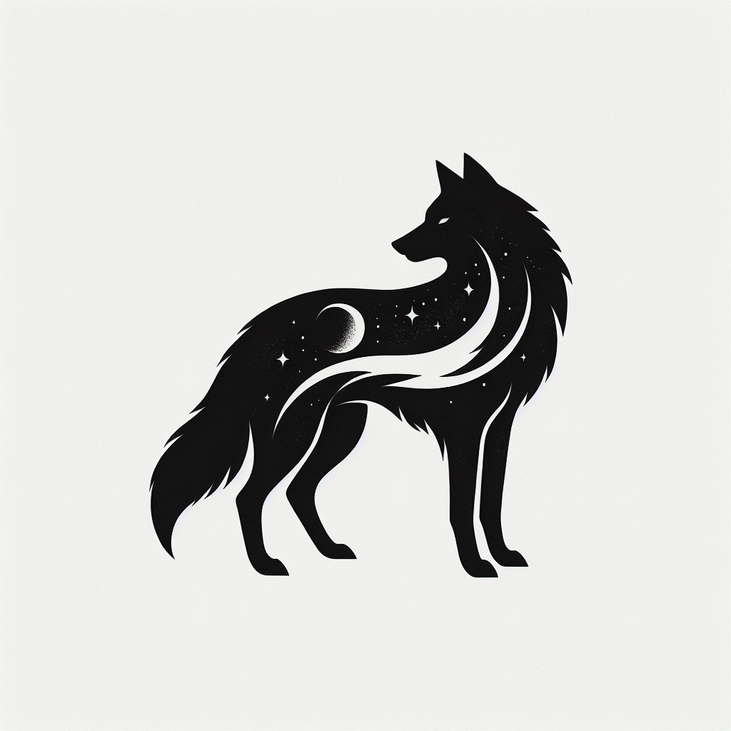 Minimalist Wolf Silhouette