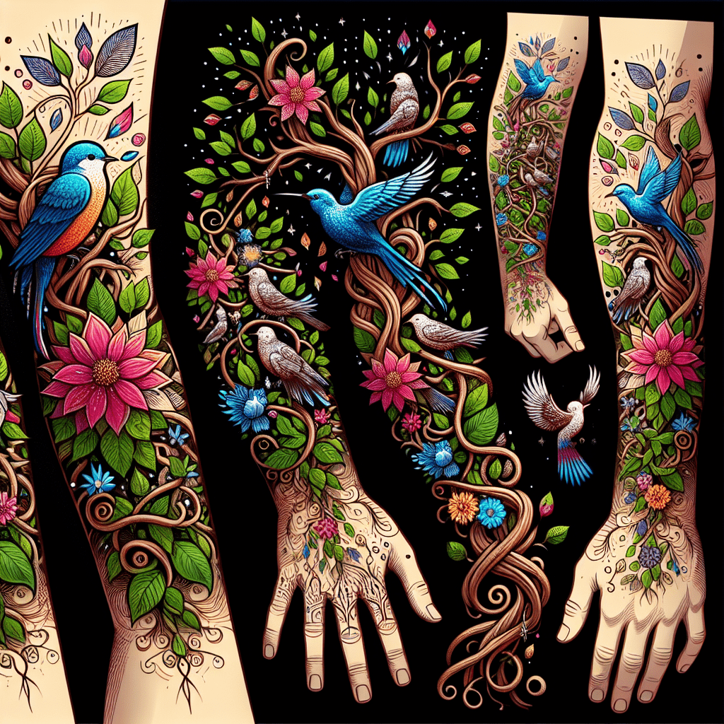 Nature-Inspired Family Tree Tattoo