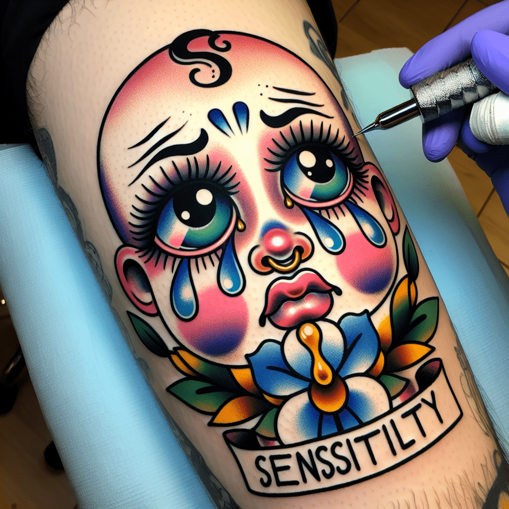 Neo-traditional Crybaby Tattoo